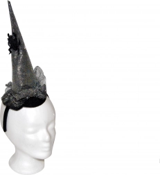 Chapeau de sorcière sur serre-tête 26 cm
