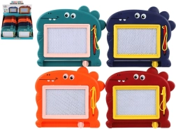 Tablette de dessin magnétique pour enfants en forme de dinosaure, 4 couleurs