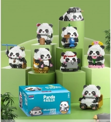 Méga ensemble de constructions panda – 9 figurines
