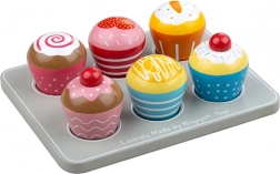 Bigjigs Toys muffins en bois avec plateau