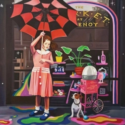 Puzzle magnolia avec parapluie 1023 pièces