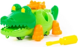Crocodile démontable – kit de construction avec tournevis sur roulettes