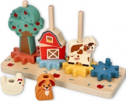 Puzzle en bois avec engrenages - Ferme folle