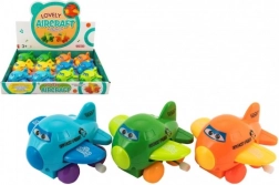 Petit avion à remontoir avec yeux – ailes battantes, plastique 8 cm, assortiment de couleurs