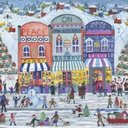 Puzzle carré Village de Noël – Paix sur Terre 1000 pièces