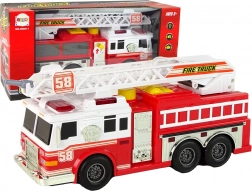 Camion de pompiers avec sons, lumières et effet d’eau – rouge