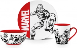 Coffret cadeau MARVEL – bol, assiette et mug