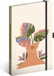 Carnet NOTIQUE Monstera, ligné, 13 × 21 cm