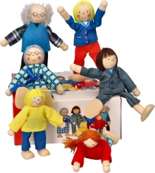 Goki poupées de famille pour maison de poupée, set de 6 pcs