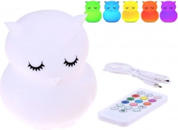 Veilleuse hibou en silicone avec télécommande RGB
