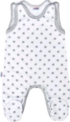 Grenouillère bébé New Baby Classic II grise avec petites étoiles