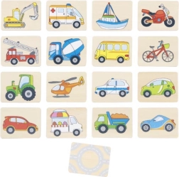 Goki mémo en bois – moyens de transport