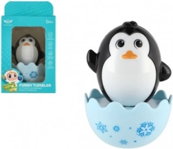 Pingouin culbuto avec grelot, 8 cm, jouet pour bébés