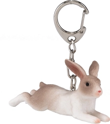 Porte-clés lapin couché