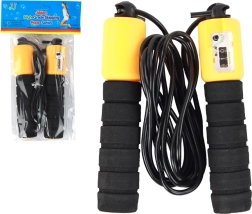 Corde à Sauter Noir-Orange avec Compteur Fitness