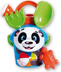 ANDRONI ensemble pour le sable motif panda avec arrosoir, format petit, 6 pièces