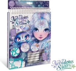 Carnet de croquis créatif Nebulous Stars Iceana avec pochoirs et stylos métalliques