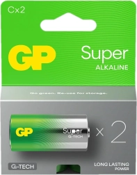 Piles alcalines C LR14 GP Super, 2 pcs