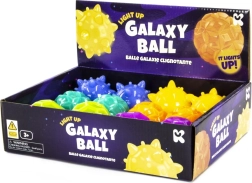 Balle rebondissante lumineuse Galaxy avec effet LED 6 cm