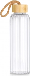 Bouteille d’eau en verre 500 ml avec bouchon en bambou Vilde