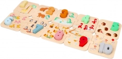Puzzle en bois avec chiffres et animaux Montessori