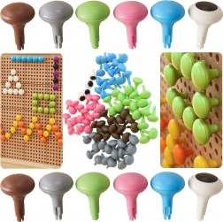 Masterkidz chevilles Jumbo colorées pour tableau STEM 64 pcs - 6 couleurs