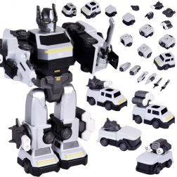 robot transformable magnétique 2-en-1 – grande figurine avec accessoires