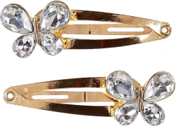 Pinces à cheveux avec papillons - 2 pcs