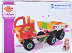 Eichhorn Constructor jeu de construction en bois 4‑en‑1 – camions