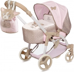 Poussette pliable pour poupées 3 en 1 avec couffin de transport DIDI, 75 cm