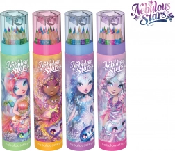 Crayons de couleur NEBULOUS STARS en tube avec taille-crayon (18 couleurs)