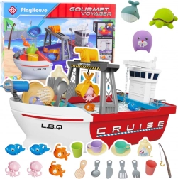 Bateau de pêche interactif pour enfants avec circuit d’eau et accessoires