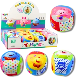 Balle douce colorée avec hochet pour bébé 9 cm