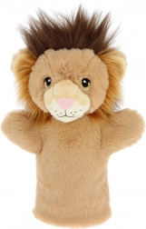 Keeleco Lion - marionnette à main en peluche éco 27 cm