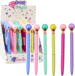 Stylo-bille élégant avec perle et encre bleue