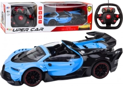 Voiture de sport RC 1:12 portes ouvrantes bleu