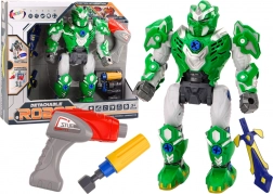 Robot à visser avec lumières et sons – ensemble vert avec perceuse et tournevis