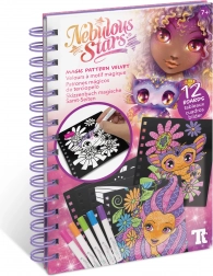 Nebulous Stars coloriages magiques – 12 planches en velours et 5 mini feutres