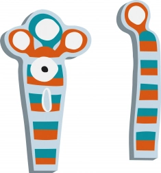 Small Foot ABC petit monstre Reese – décoration en bambou pour chambre d’enfant