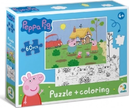 DODO puzzle recto-verso Peppa Pig 60 pièces – Chalet