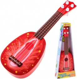 Ukulélé pour enfants – petite guitare en plastique 37 cm – Rouge