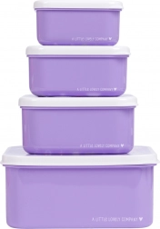 Set de quatre boîtes à goûter A Little Lovely Company – Licornes