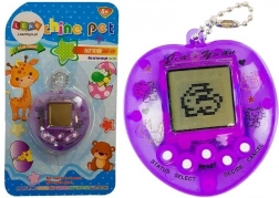 Jeu électronique Tamagotchi violet avec chaîne courte