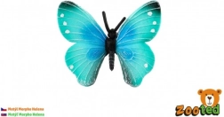 papillon décoratif en plastique Morpho helena 7 cm