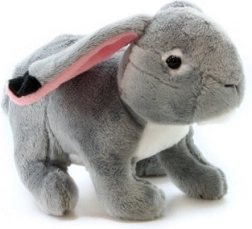 Lapin en peluche gris 18 cm