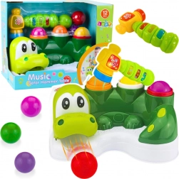 Crocodile interactif avec marteau et toboggan