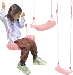 Balançoire pour enfants sur corde rose