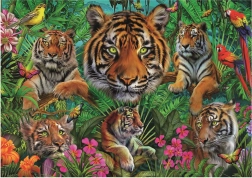 Puzzle Educa Tigres dans la jungle 500 pièces