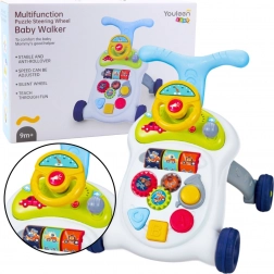 Trotteur interactif avec volant, lumières et sons