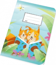 Cahier scolaire A5 ligné 10 feuilles Écureuils 12 mm